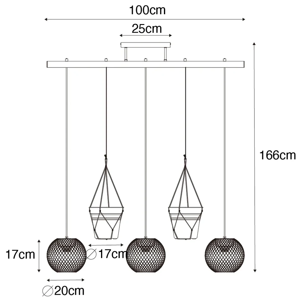 Eettafel / Eetkamer Industriële hanglamp goud 3-lichts - Flor Industriele / Industrie / Industrial E27 Binnenverlichting Lamp