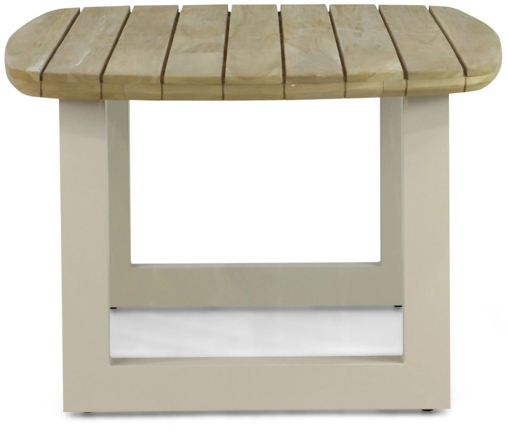 Dining Tuintafel rechthoekig 180 x 115 cm Aluminium/Teak Taupe Falcon/Talai