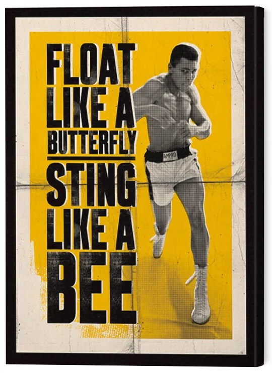 Schilderij op canvas Muhammad Ali - Float Like a Butterfly