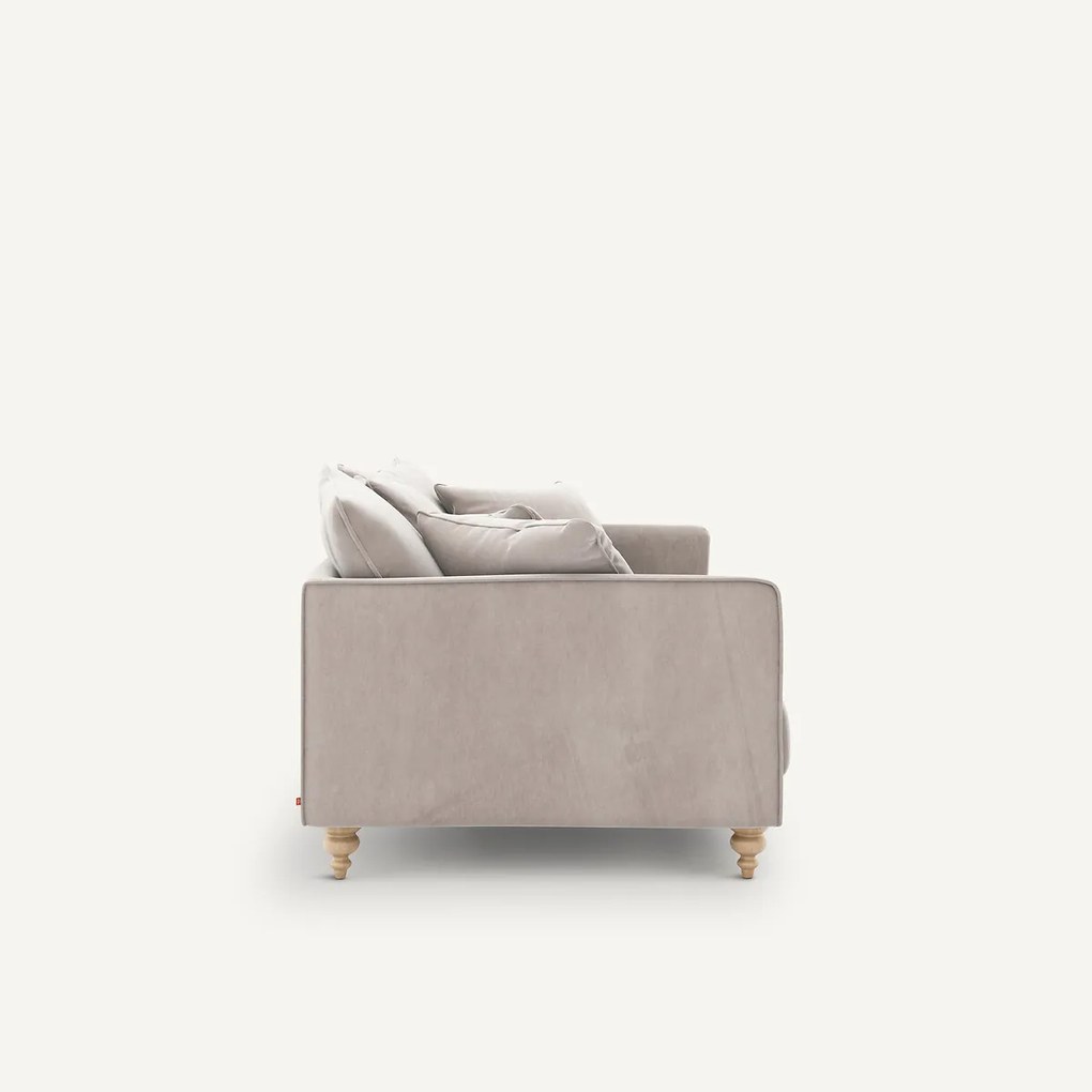 3-zits compacte fluwelen bank, Lazare