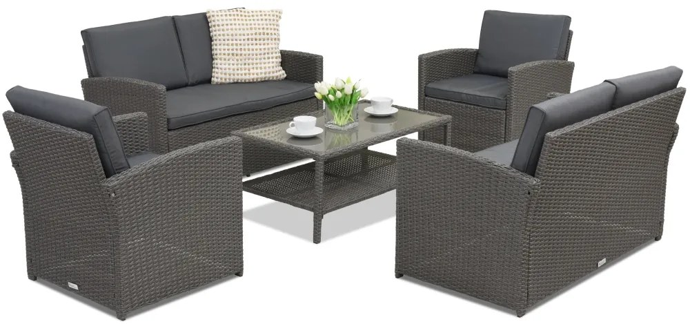 Tuinmeubelen Monaco Coffee 6 Garden Point antraciet