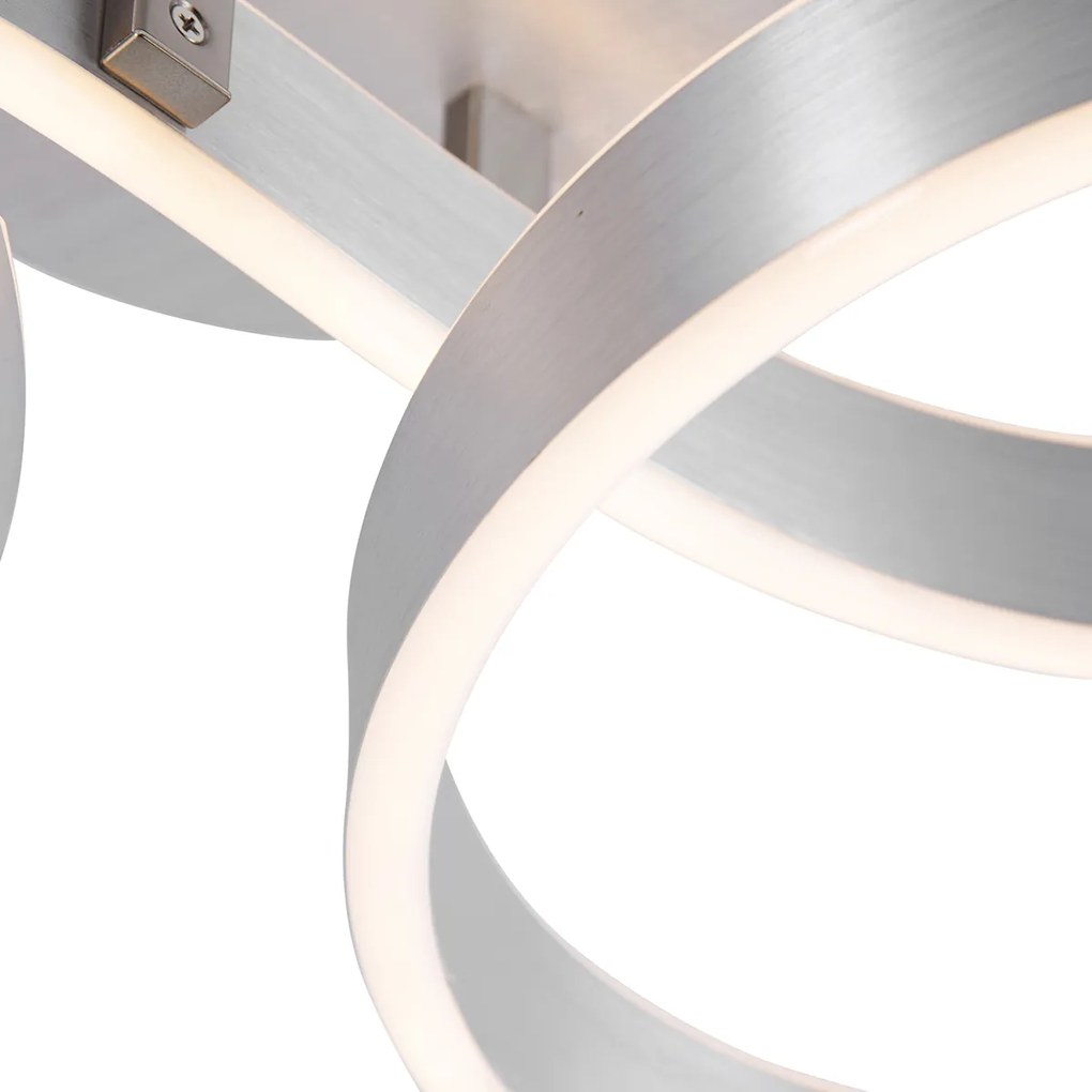 Design plafondlamp staal incl. LED 3-staps dimbaar - Frank Design Binnenverlichting Lamp