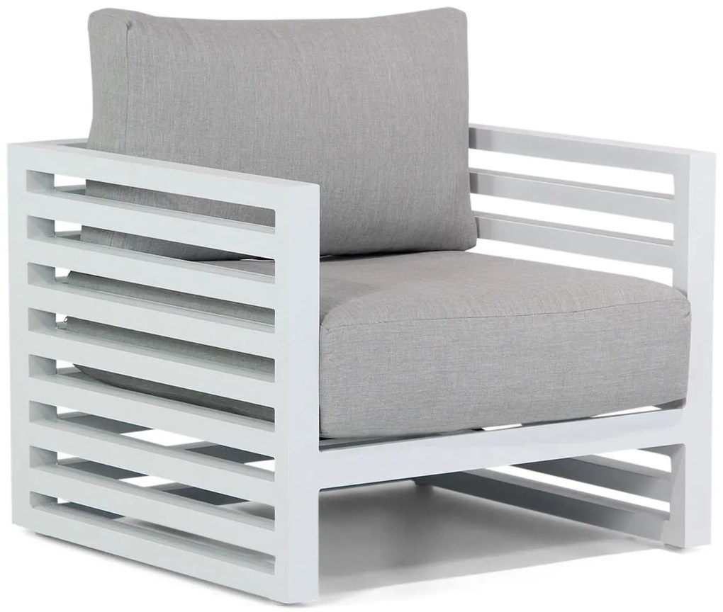 Hoek loungeset 6 personen Aluminium Wit  Santika Furniture Santika Jaya