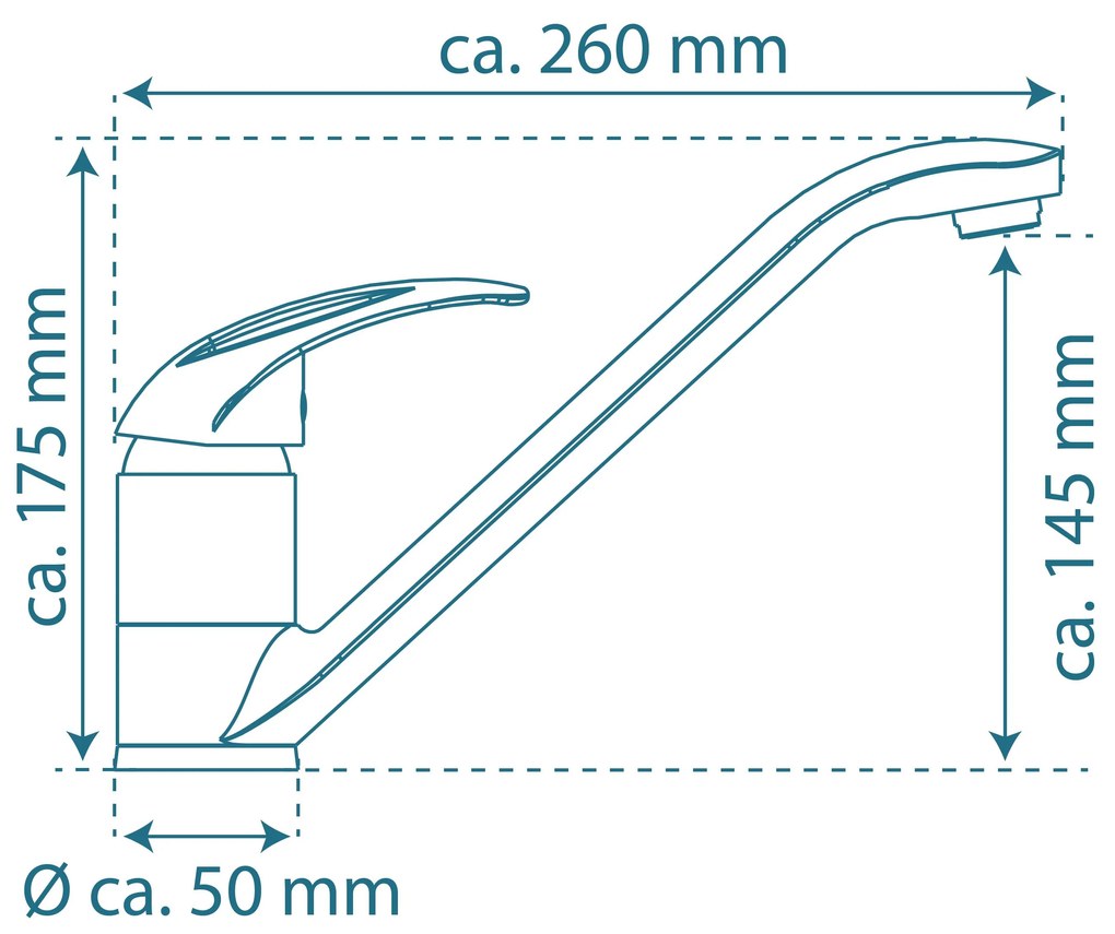 Schutte ALBATROS ééngreepsmengkraan keuken, chroom