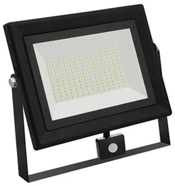 LED Bouwlamp 100 Watt met sensor - LED Schijnwerper - Pardus - Helder/Koud Wit 6400K - Waterdicht IP65
