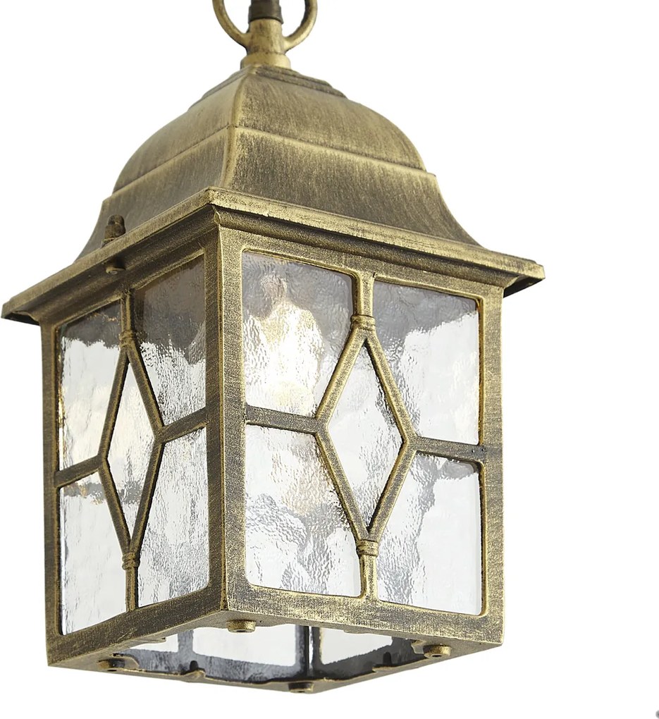 Klassieke hanglamp antiek goud IP23 - London