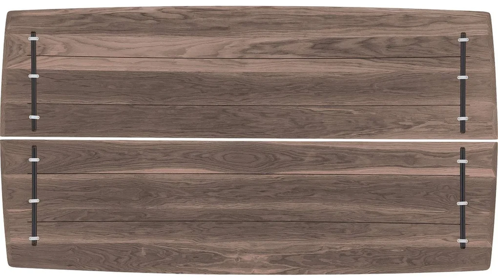 Goossens Excellent Eettafel Floyd, Semi rechthoekig 180 x 100 cm met split