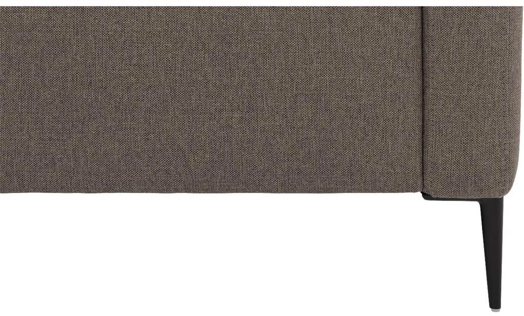 Goossens  Key West bruin, stof, 2-zits, modern design met ligelement links