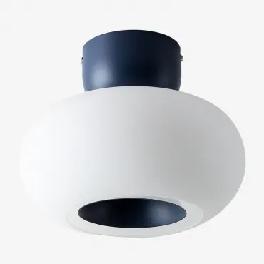 Led Plafondlamp Van Glas En Ijzer Deruent Blauw – Ultramarijn - Sklum