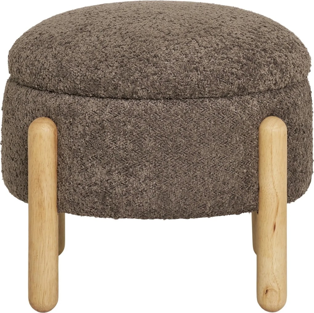 Medas Opbergpoef Bouclé - Brown