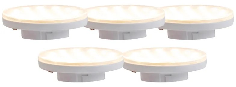Set van 5 GX53 3-staps dimbaar in kelvin LED lampen 3W 350 lm 3000-6500K