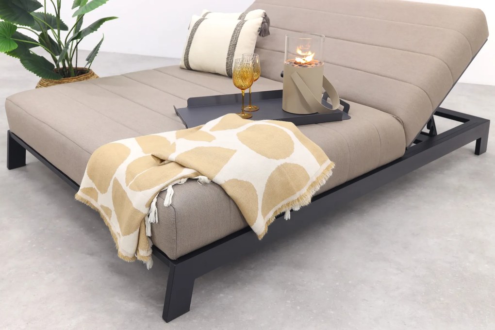 Mexico 2-persoons sunbrella ligbed - Taupe
