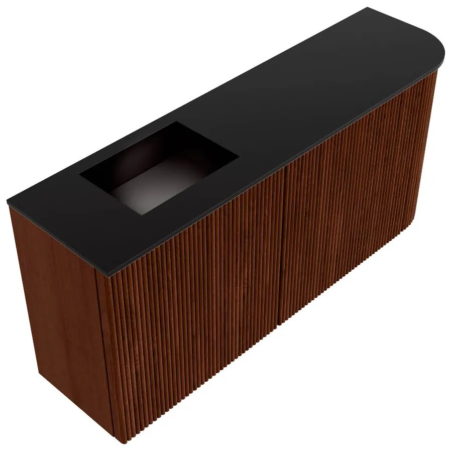 Mondiaz Joya 90cm toiletmeubel ronding rechts ruby met wastafel faye links 1 kraangat urban