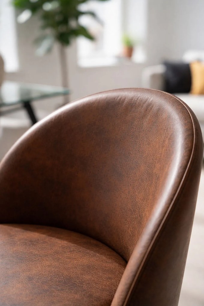 Zwarte vint kunstlederen stoel