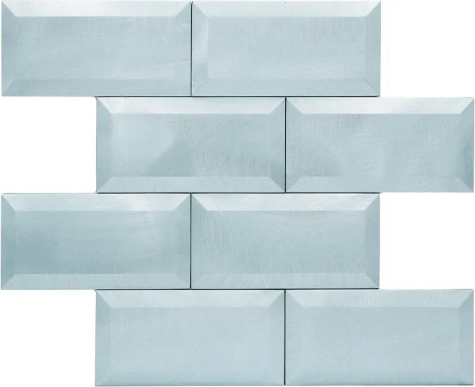 Zelfklevende Mozaïektegels Metaal | Subway 3D Blauw | 30,5×30,5 cm | Keuken, Bad & WC