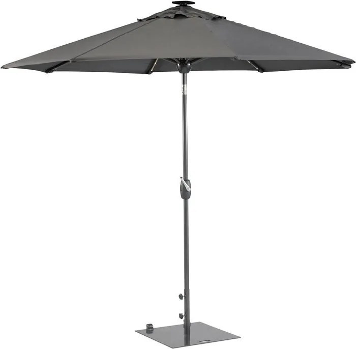 Exotan Apple parasol Ø370 cm incl. Led light - antraciet