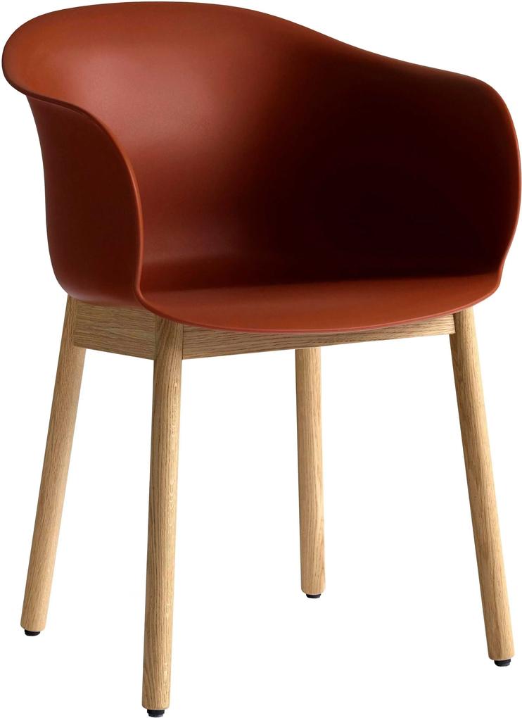 &tradition Elefy JH30 stoel met eiken onderstel copper brown