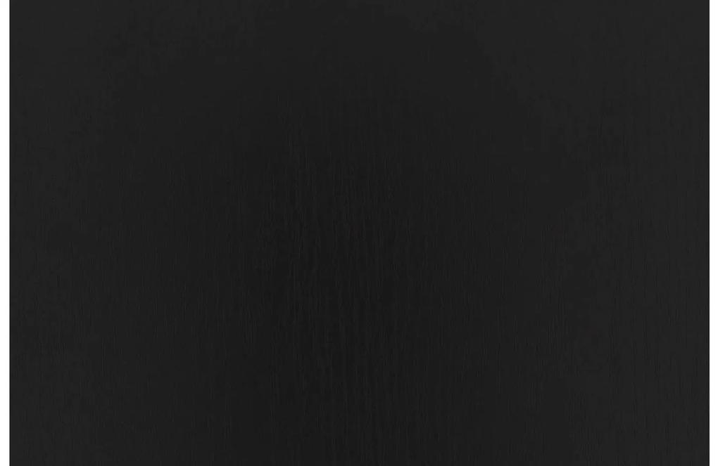 Goossens Basic Buffetkast Madrid, 3 dichte deuren 7 open vakken, zwart melamine, 139 x 191 x 45 cm, elegant chic