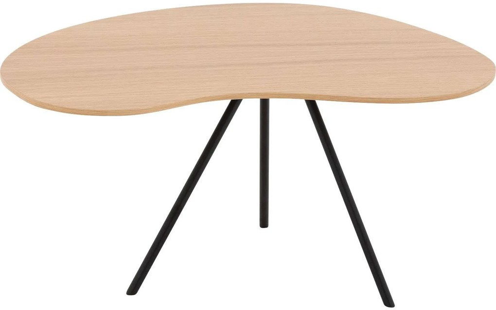 Goossens Salontafel Zyan organisch, hout eiken blank, modern design, 76 x 36 x 69 cm