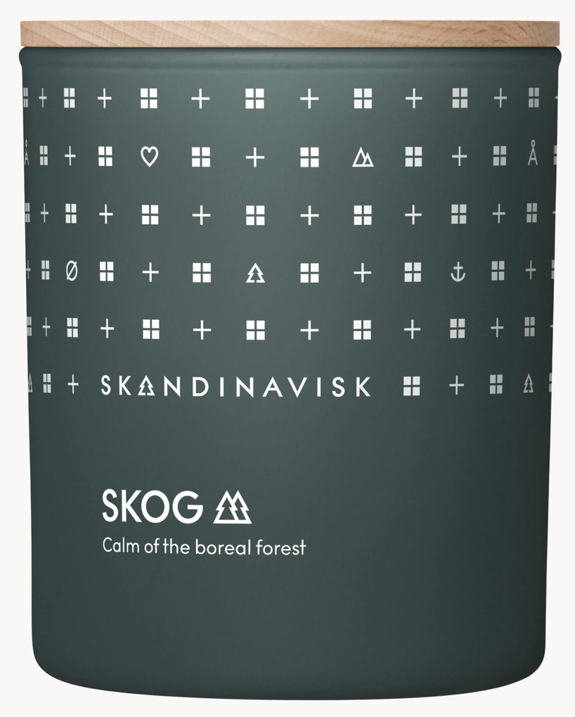 Geurkaars Skog (dennennaalden, dennenappels, berkensap), H 10 cm