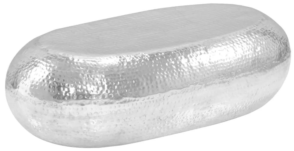vidaXL salontafel 100x50x28 cm aluminium zilver