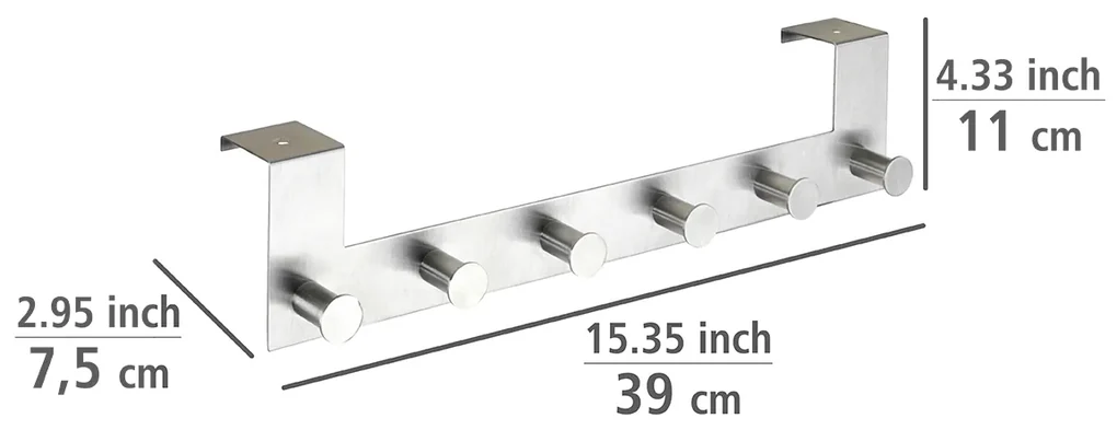 Wenko Celano deurkapstok RVS 4cm