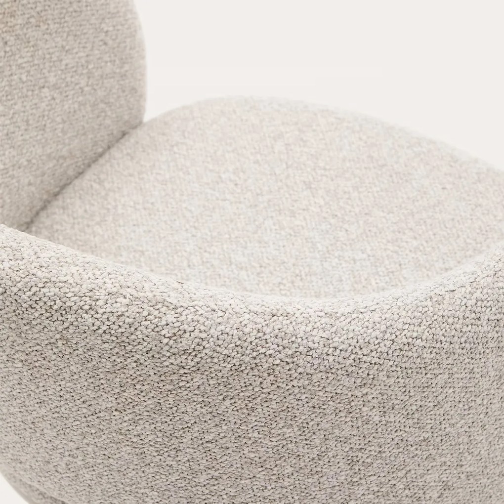 Kave Home Maina Design Eetkamerstoel Chenille Beige