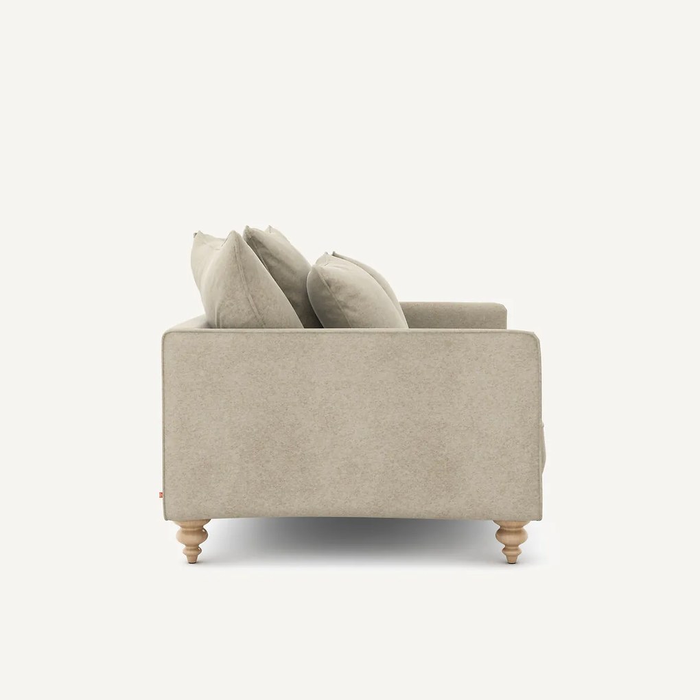 2-zits compacte bank in linnen fluweel, LAZARE