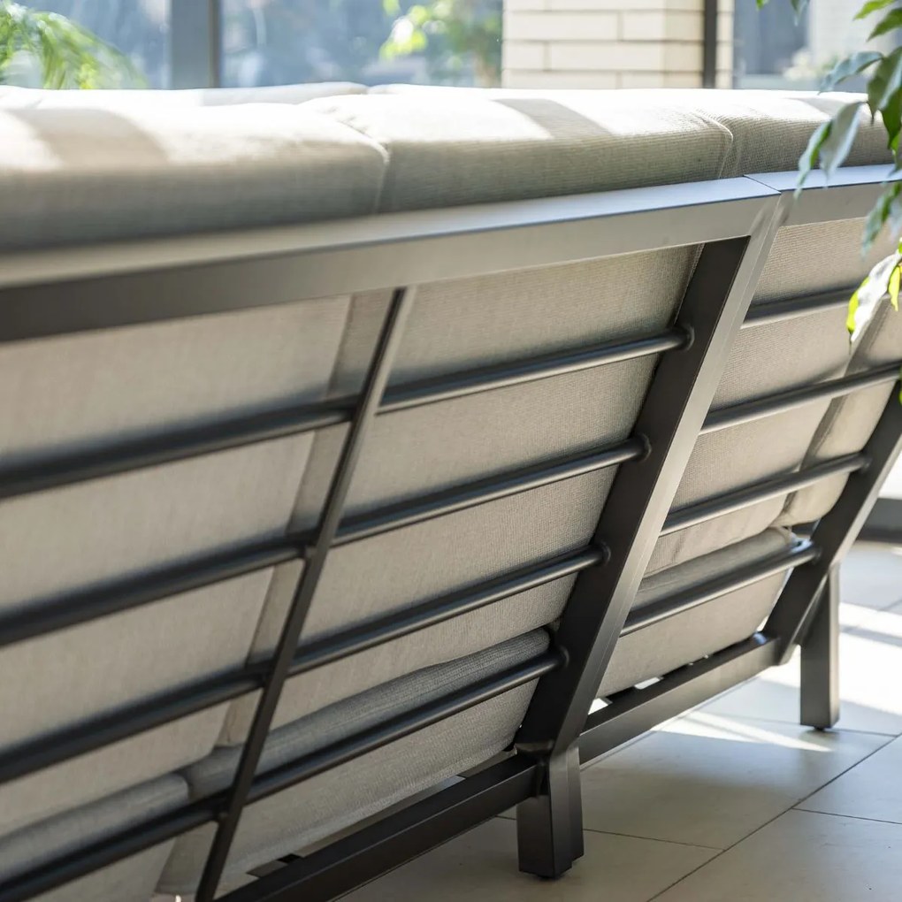 Garden Impressions Coba loungeset 4-delig donker grijs - valley sand
