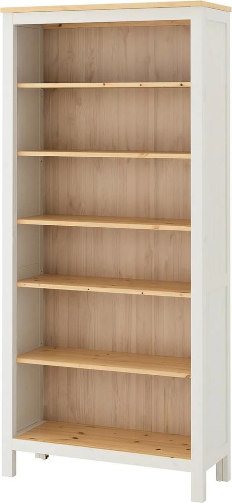 IKEA HEMNES Boekenkast 90x197 cm Wit gebeitst/lichtbruin Wit gebeitst/lichtbruin - lKEA
