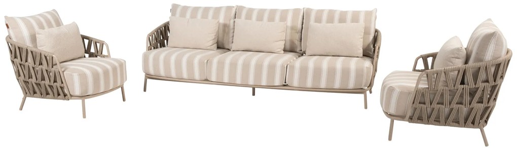 4 Seasons Outdoor Beverly loungeset latte Loungeset beige weerbestendig