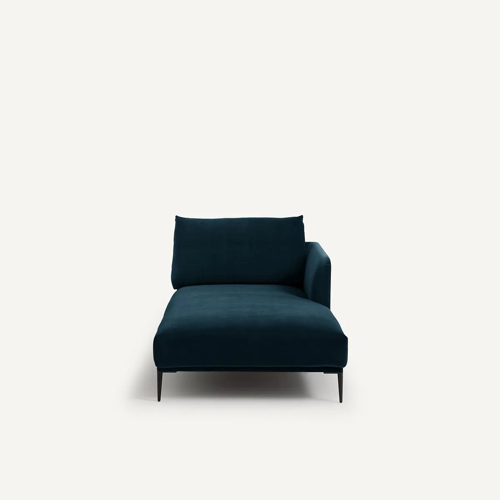 Fluwelen longchair, Oscar, ontwerp Emmanuel Gallina