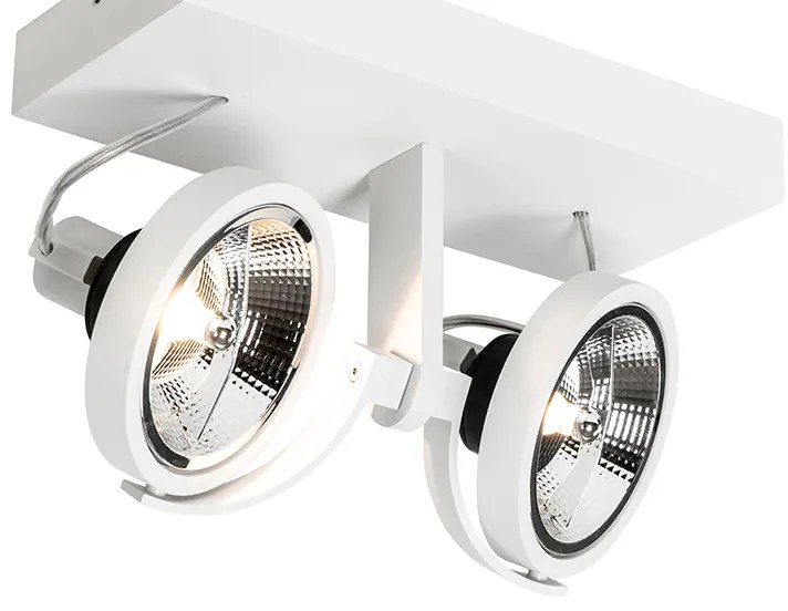 Moderne Spot / Opbouwspot / Plafondspot wit 2-lichts - Master 111 Modern GU10 Binnenverlichting Lamp