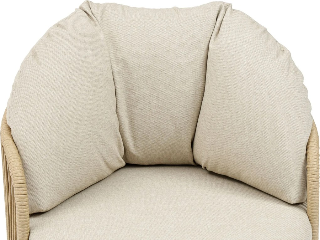 Stoel en Bank Loungeset 5 personen Rope Zand/Beige Coco Amici/Tivano