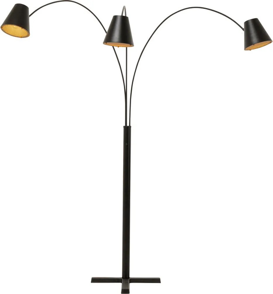 Grote Boog Vloerlamp Zwart Metaal