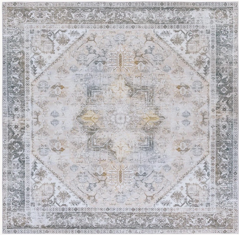 Handgeweven wasbaar laagpolig vloerkleed Kushim