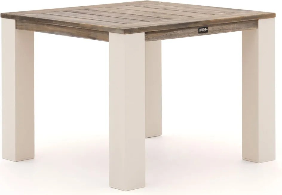 Tuin eettafel ROUGH | Vierkant  | Tuintafel Teakhout | 100x100cm | 4 personen | Kees Smit Tuinmeubelen