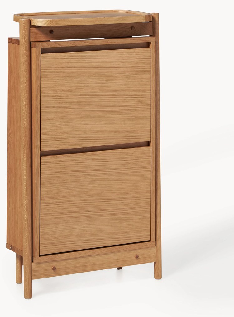 Houten schoenenkast Libby met opvouwbare planken