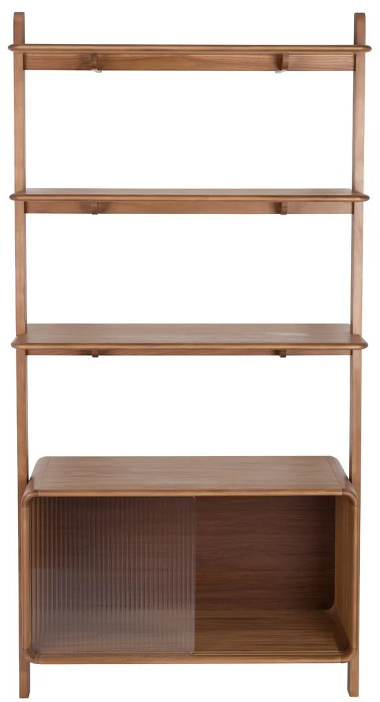 Zuiver Rise Walnut Design Wandkast Met Planken Walnoot - 90x35x180cm.
