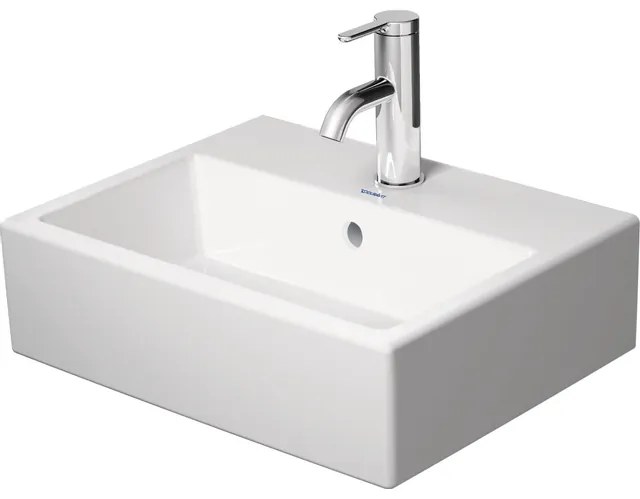 Duravit Vero Air Fontein - 45x35cm - opbouw - 1 kraangat - met overloop - geslepen - wit 0724450027