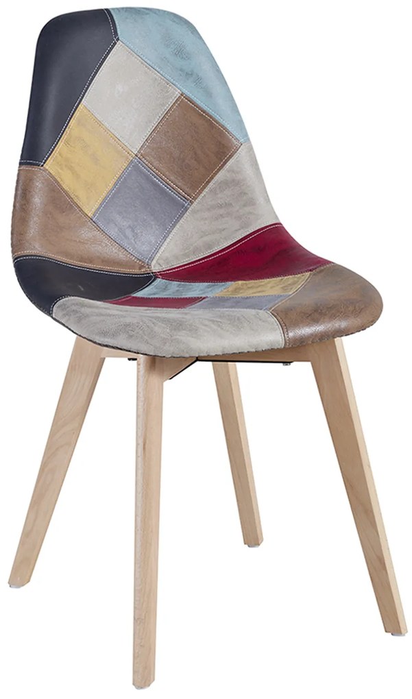 Kelen Patchwork Leatherette Stoel