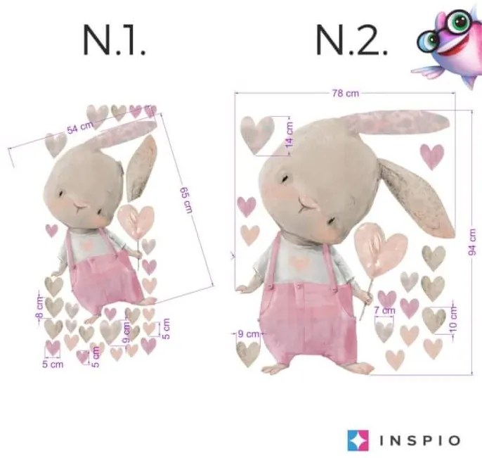 INSPIO Babystickers - Konijntjes in de kinderkamer