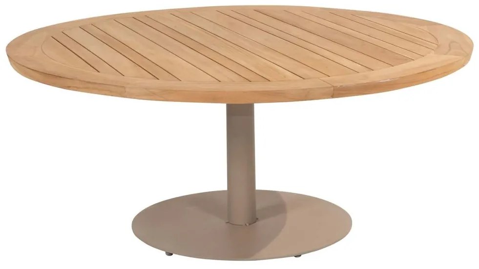 Taste by 4 Seasons Outdoor Saba low dining tafel latte met teak blad Ø 160 cm  Tuintafel    beige weerbestendig