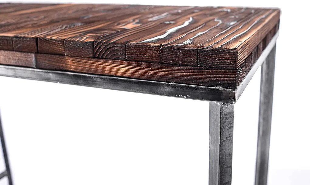 CHYRKA® Bartafel barkruk LS bartafel SAMBOR barmeubel loft vintage bar industrieel design handgemaakt hout metaal