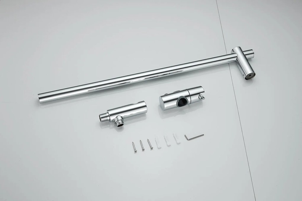 Saniclear Cube inbouw regendouche met inbouw douchekop 30x30cm, glijstang en 2 standen handdouche chroom
