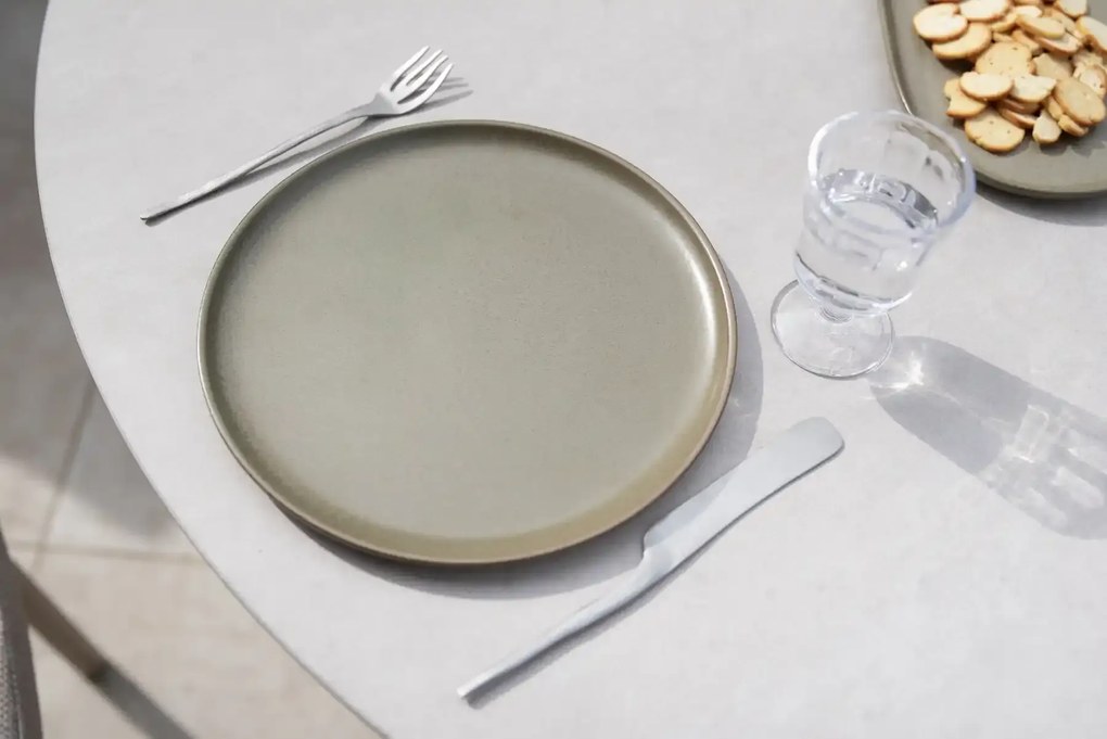 Taste by 4 Seasons Puglia tuinset terre met Sarah tafel met geprint keramisch blad Ø 120 cm Tuinset bruin weerbestendig