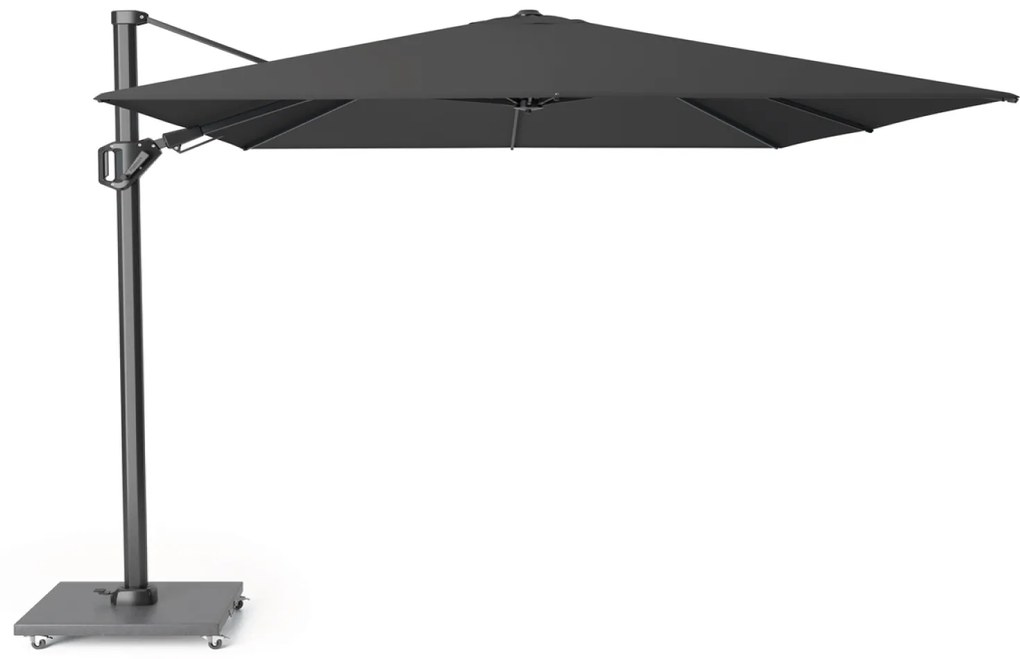 Zweefparasol  3.5m x 2.6m T2 premium (incl. voet en hoes) Grijs-antraciet Platinum Challenger