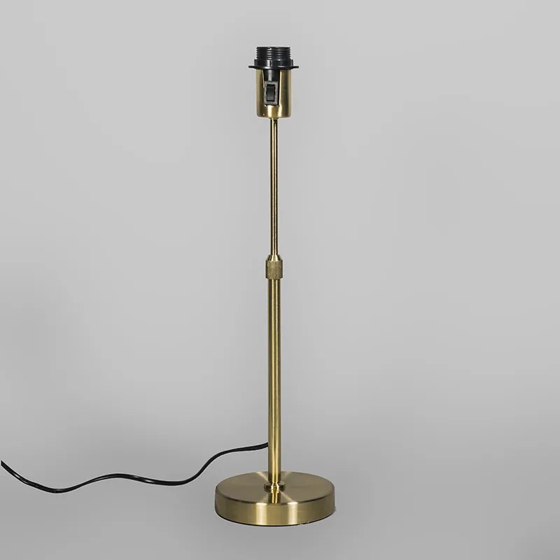 Tafellamp goud/messing met kap zwart 25 cm verstelbaar - Parte Modern E27 Binnenverlichting Lamp