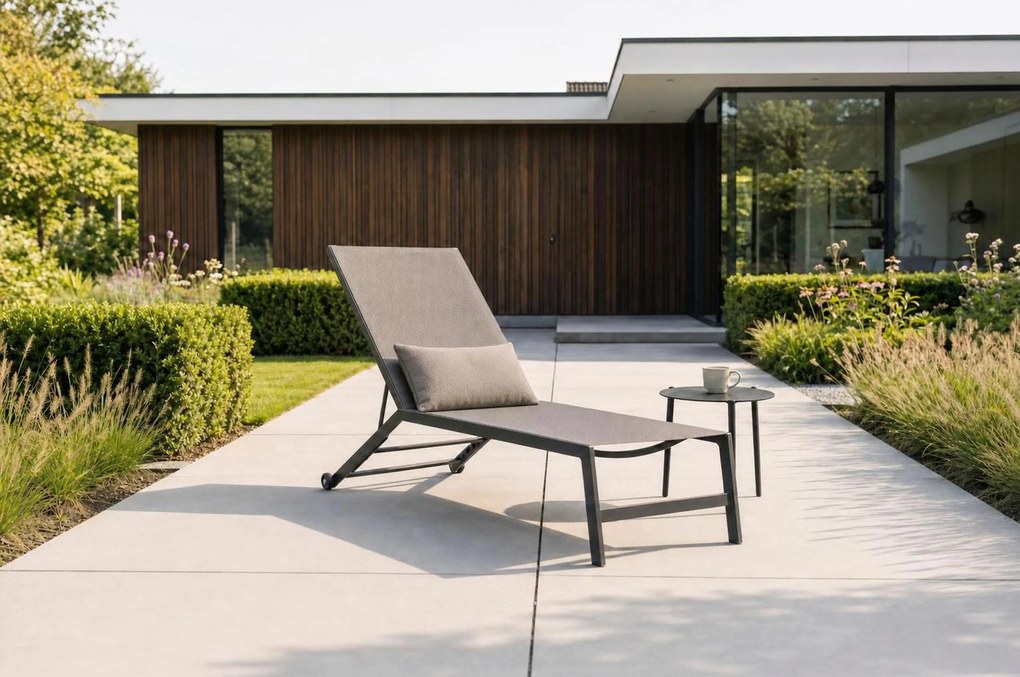 Lifestyle Garden Furniture Lento Ligbed Verstelbaar Textileen Grijs
