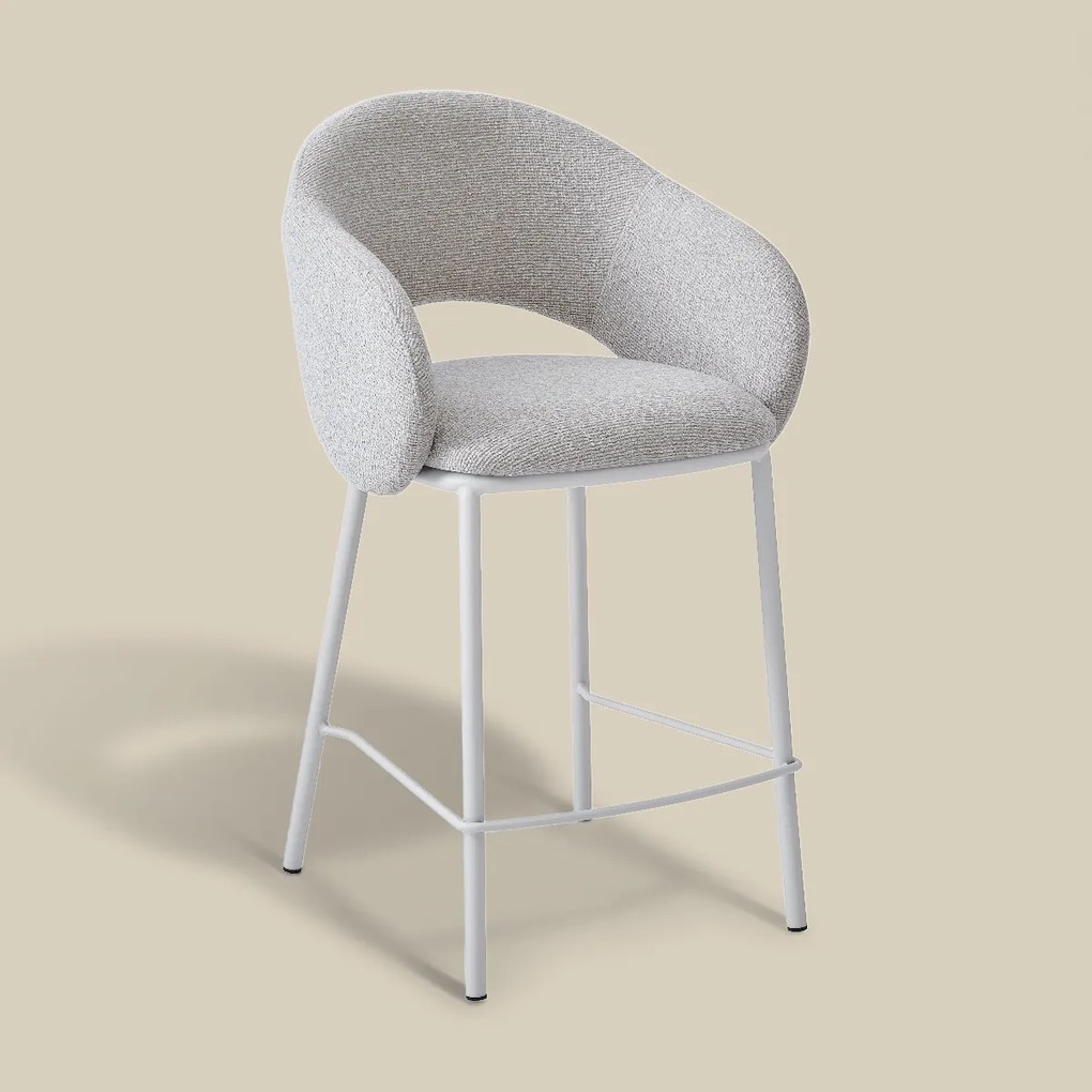 Moderne Barstoel Beige Met Armleuningen